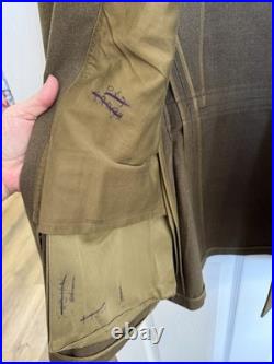 Original WWII U. S. Army Wool Service Coat 1941 Size 39 Short Military Jacket