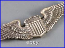 Original WWII US ARMY AIR CORPS/FORCE AAF Pilot Wings STERLING SILVER Meyer 3