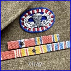 Original WWII US Army 11th Airborne Uniform NCO Group Patches Cap 5 Piece Wings