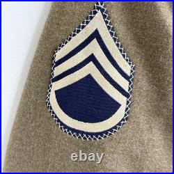 Original WWII US Army 11th Airborne Uniform NCO Group Patches Cap 5 Piece Wings
