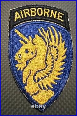Original WWII US Army 13th Airborne Division Patch with Tab Blue Border
