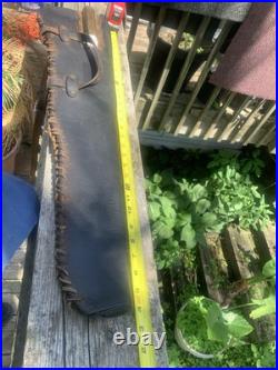 Original WWII US Army 1939 Leather Jeep Scabbard M1 Carbine Rifle J. Q. M. D. 51