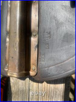 Original WWII US Army 1939 Leather Jeep Scabbard M1 Carbine Rifle J. Q. M. D. 51