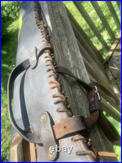 Original WWII US Army 1939 Leather Jeep Scabbard M1 Carbine Rifle J. Q. M. D. 51