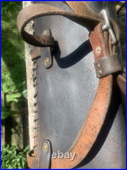 Original WWII US Army 1939 Leather Jeep Scabbard M1 Carbine Rifle J. Q. M. D. 51