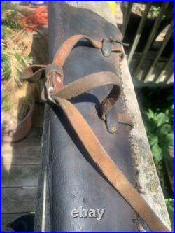 Original WWII US Army 1939 Leather Jeep Scabbard M1 Carbine Rifle J. Q. M. D. 51