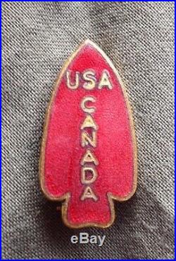 Original WWII US Army 1st Special Service Force FSSF DI / DUI Pin Back
