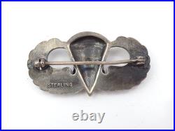 Original WWII US Army 307th Airborne Engineer Battalion Para Jump Wings Sterling