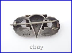 Original WWII US Army 307th Airborne Engineer Jump Wings Sterling English-Made