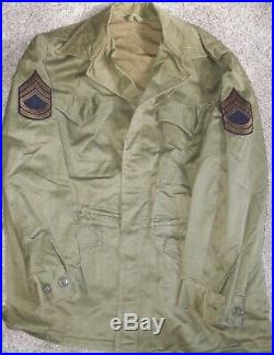 Original WWII US Army 82nd Airborne HUGE SIZE 50 Long M43 Field Jacket Uniform