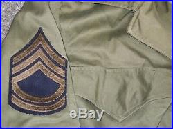 Original WWII US Army 82nd Airborne HUGE SIZE 50 Long M43 Field Jacket Uniform