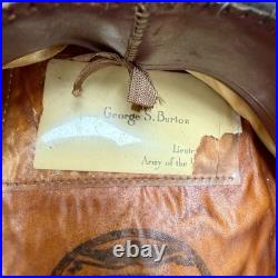 Original WWII US Army 8th Air Corps Officer Visor Hat Named Ball Gunner