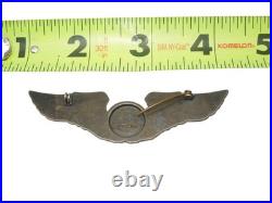 Original WWII US Army AAF STERLING 21.5 Grams JUAREZ 3 Air Crew Wings Pin CA6