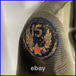 Original WWII US Army Air Corp Officer Ike Named Bullion 15th Div Patch