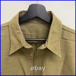 Original WWII US Army Air Corps Flannel Shirt Patched 2nd Div Mint Named
