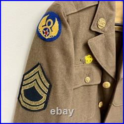 Original WWII US Army Air Corps Uniform English 8th AAC Patches Felt