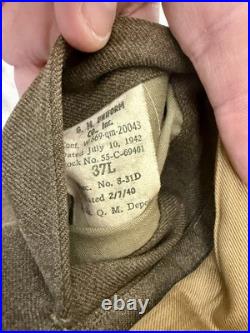 Original WWII US Army Air Corps Uniform English 8th AAC Patches Felt
