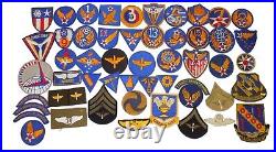 Original WWII US Army Air Force AAF Patch Collection Lot ATC Wings Insignia