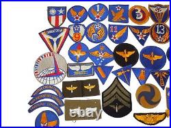 Original WWII US Army Air Force AAF Patch Collection Lot ATC Wings Insignia