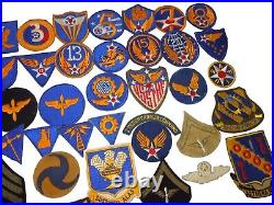 Original WWII US Army Air Force AAF Patch Collection Lot ATC Wings Insignia