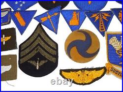 Original WWII US Army Air Force AAF Patch Collection Lot ATC Wings Insignia