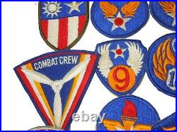 Original WWII US Army Air Force AAF Patch Collection Lot ATC Wings Insignia