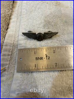 Original WWII US Army Air Force Command 2 Wings Pin Sterling Josten