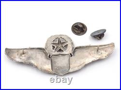 Original WWII US Army Air Force Command 3 Pilot Wings Sterling