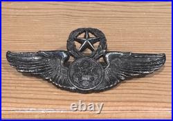 Original WWII US Army Air Force Command 3 Pilot Wings Sterling Silver Meyer Inc