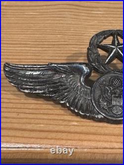 Original WWII US Army Air Force Command 3 Pilot Wings Sterling Silver Meyer Inc