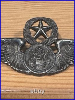 Original WWII US Army Air Force Command 3 Pilot Wings Sterling Silver Meyer Inc