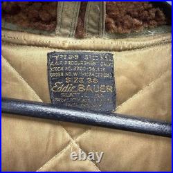 Original WWII US Army Air Force Eddie Bauer B-9 Parka Flight Jacket Stenciled