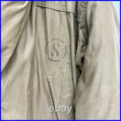 Original WWII US Army Air Force Eddie Bauer B-9 Parka Flight Jacket Stenciled