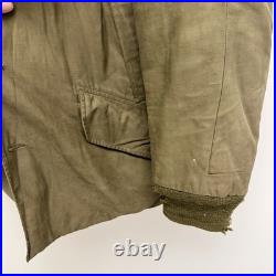 Original WWII US Army Air Force Eddie Bauer B-9 Parka Flight Jacket Stenciled