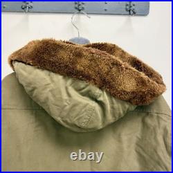 Original WWII US Army Air Force Eddie Bauer B-9 Parka Flight Jacket Stenciled