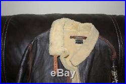 Original WWII US Army Air Force Leather D-1 Bomber Jacket Sheep Skin