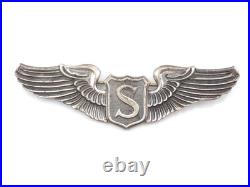 Original WWII US Army Air Force Service Pilot Sterling 3 Wings NS Meyer