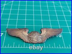 Original WWII US Army Airforce USAAF 3 Navigator Wings Sterling Silver Pin B