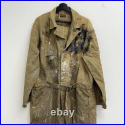 Original WWII US Army B-1 HBT Flight Suit Coverall Painted Rare Airborne