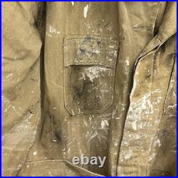 Original WWII US Army B-1 HBT Flight Suit Coverall Painted Rare Airborne