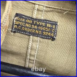 Original WWII US Army B-1 HBT Flight Suit Coverall Painted Rare Airborne