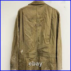 Original WWII US Army B-1 HBT Flight Suit Coverall Painted Rare Airborne