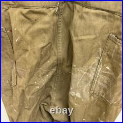 Original WWII US Army B-1 HBT Flight Suit Coverall Painted Rare Airborne