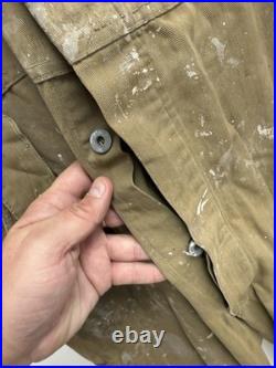 Original WWII US Army B-1 HBT Flight Suit Coverall Painted Rare Airborne