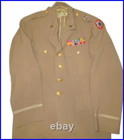 Original WWII US Army BRIGADIER GENERAL Service Force Uniform Jacket LOM Ribbons