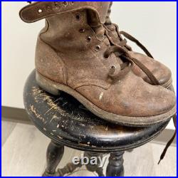 Original WWII US Army Buckle Boots Size 10