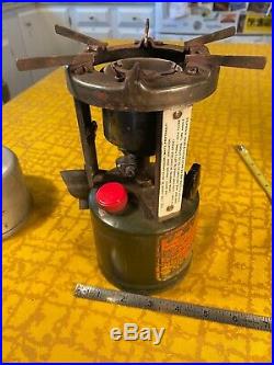 Original WWII US Army C. M. Mfg Co. Single Burner Cooking Camp Stove & Case 1944