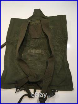 Original WWII US Army Canvas 1945 Drinking Water Carry BackPack Bag 5 Gallon