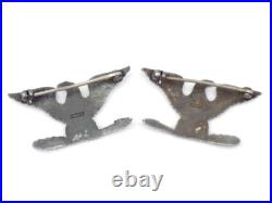 Original WWII US Army Colonel Eagles Sterling Insignia Set Balfour