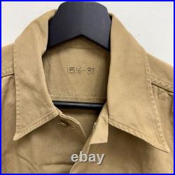 Original WWII US Army Cotton Chino Shirt Patched 9th Service Command